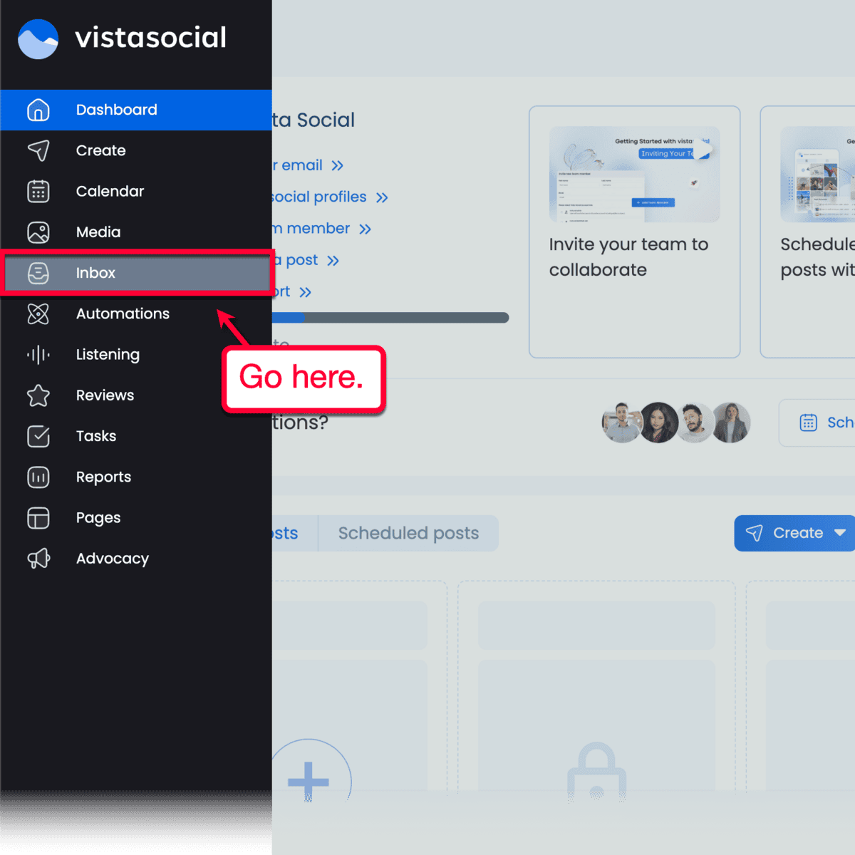 Vista Social Inbox