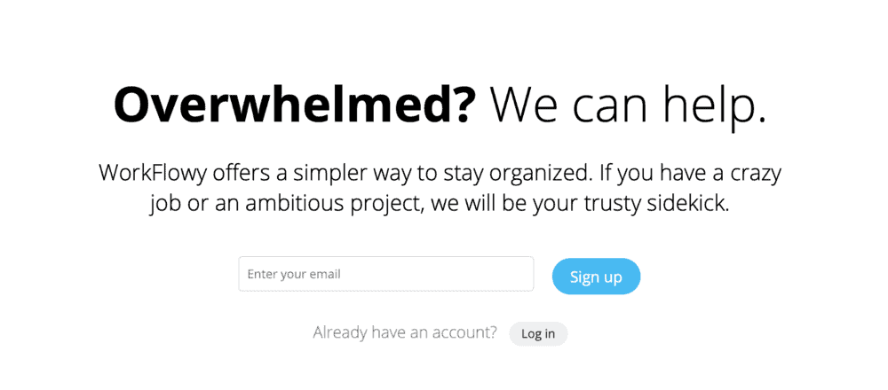 Workflowy Homepage