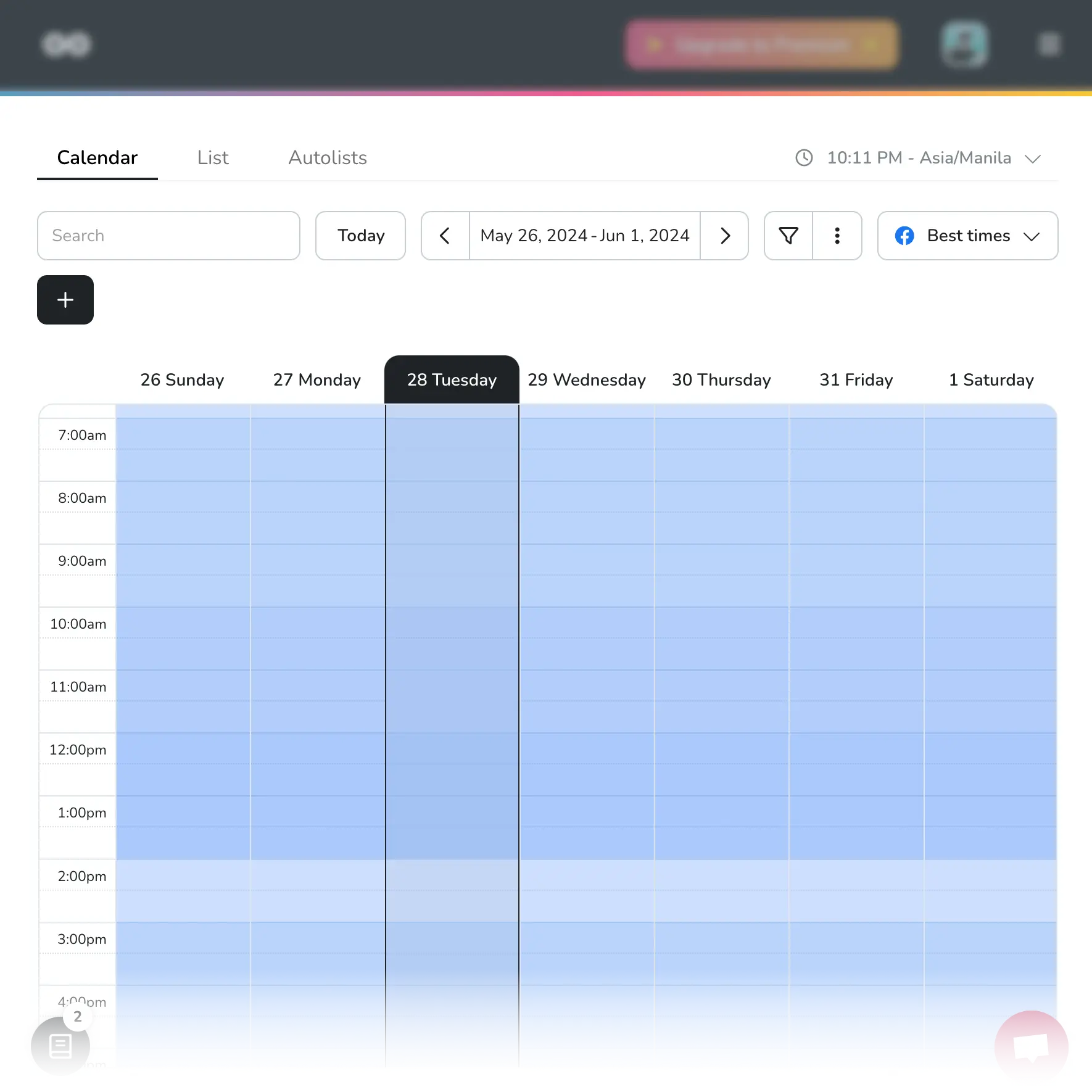 Metricool Calendar