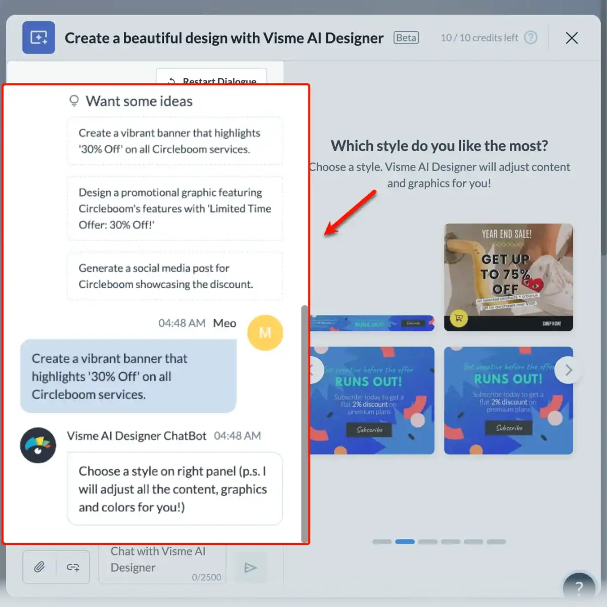 Visme AI Designer