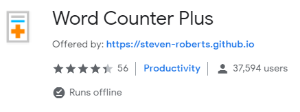 Word counter Chrome Extension